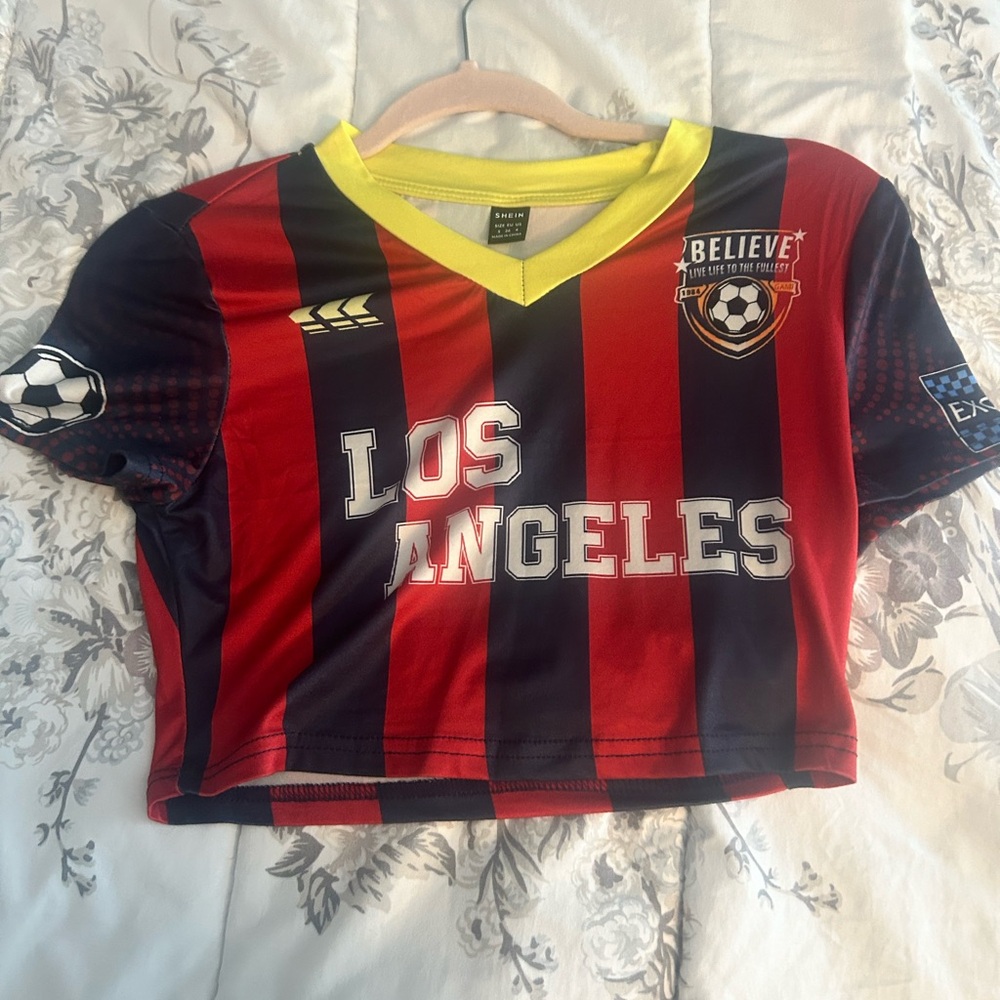 Los Angeles Soccer Jersey - Red and navy